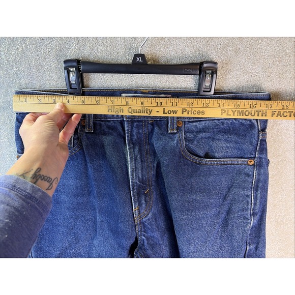 Vintage Levi's 505 Jeans Men's 34x36 (34x35) Blue Denim Classic Straight Leg Y2K - Picture 7 of 10